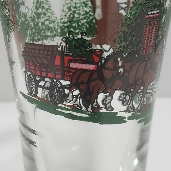 1991 Anheuser -Busch Budweiser Clydesdale  Beer Glasses,Set of 4. - Picture 7 of 10